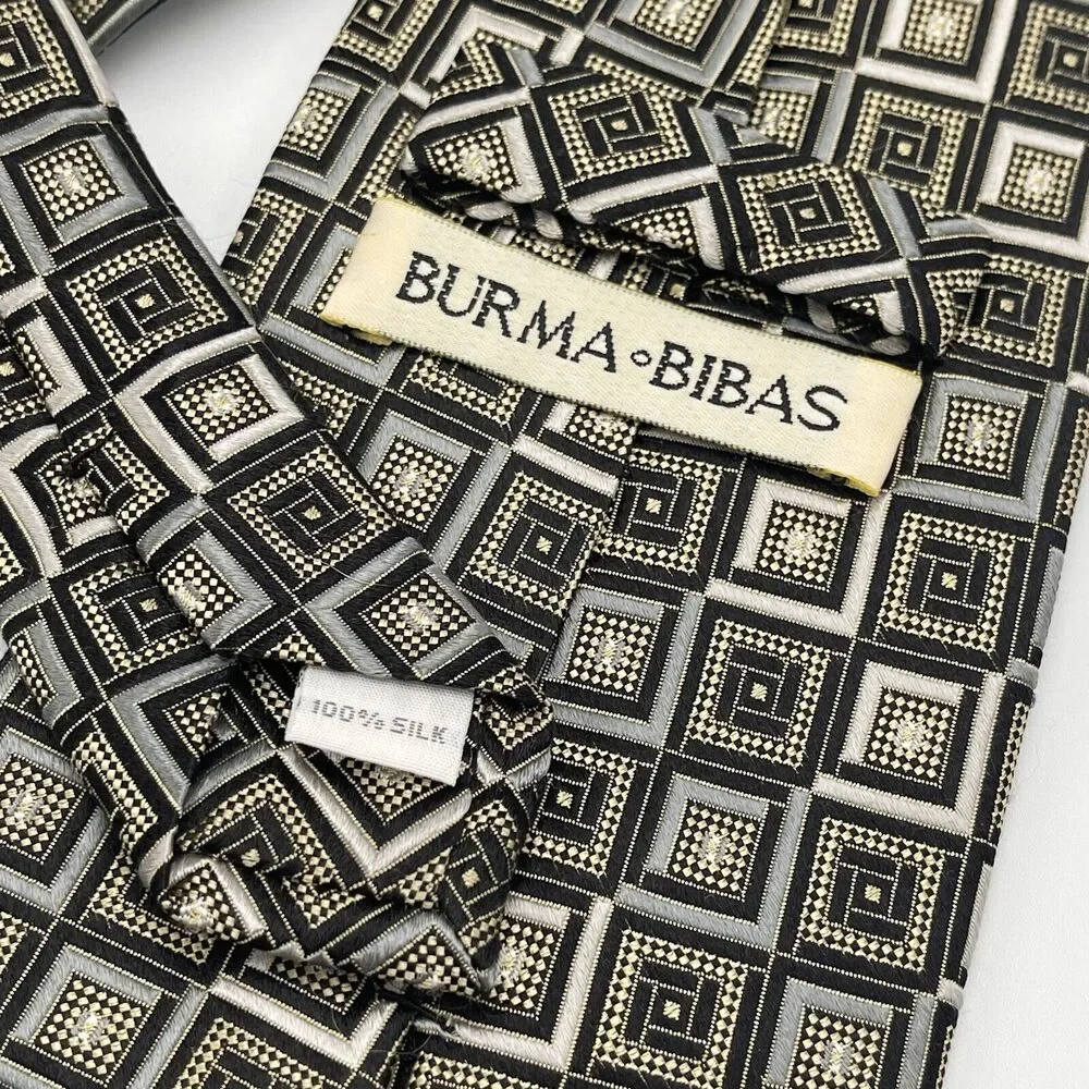 BURMA BIBAS 100% Silk Neck Tie 61